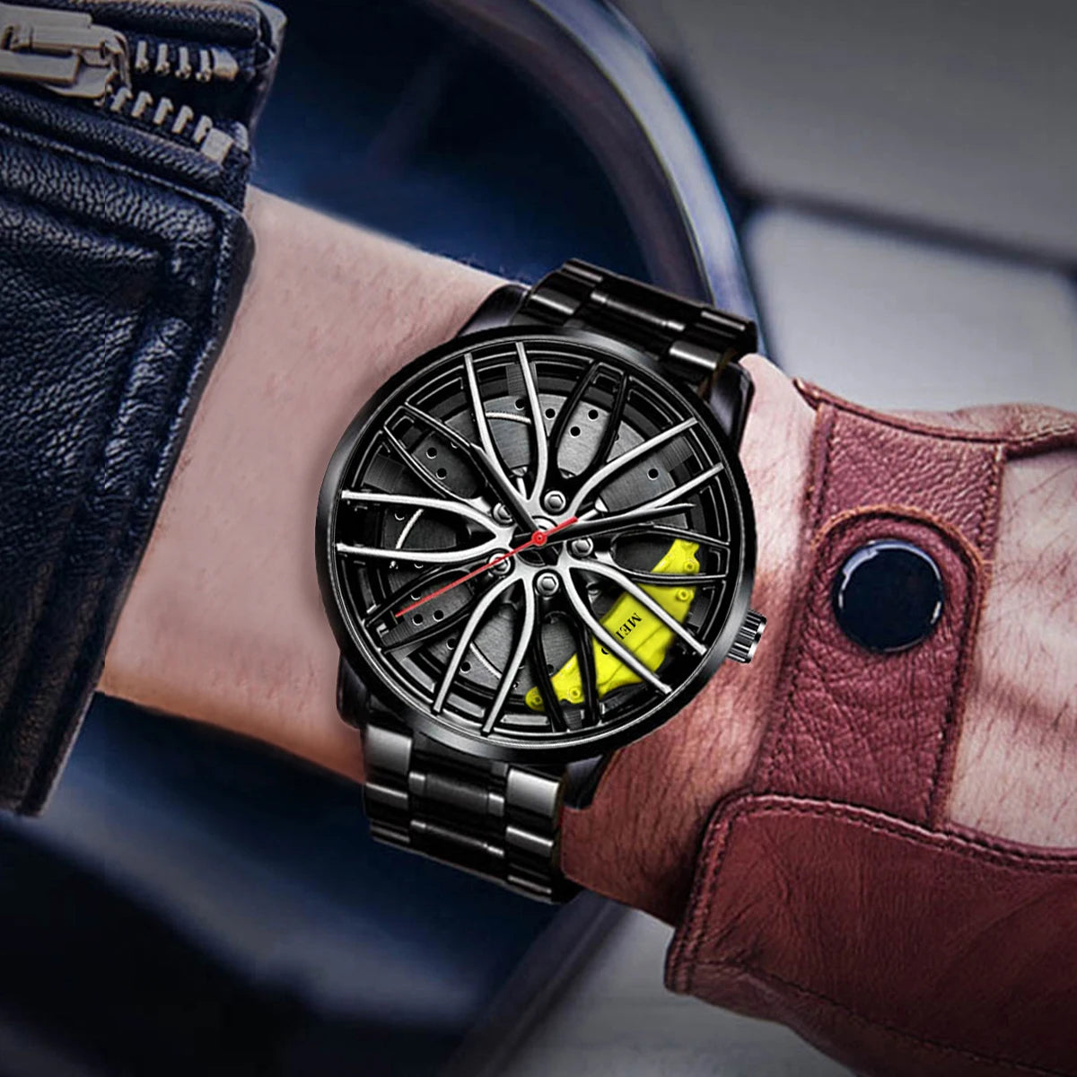 Car wheel watch 