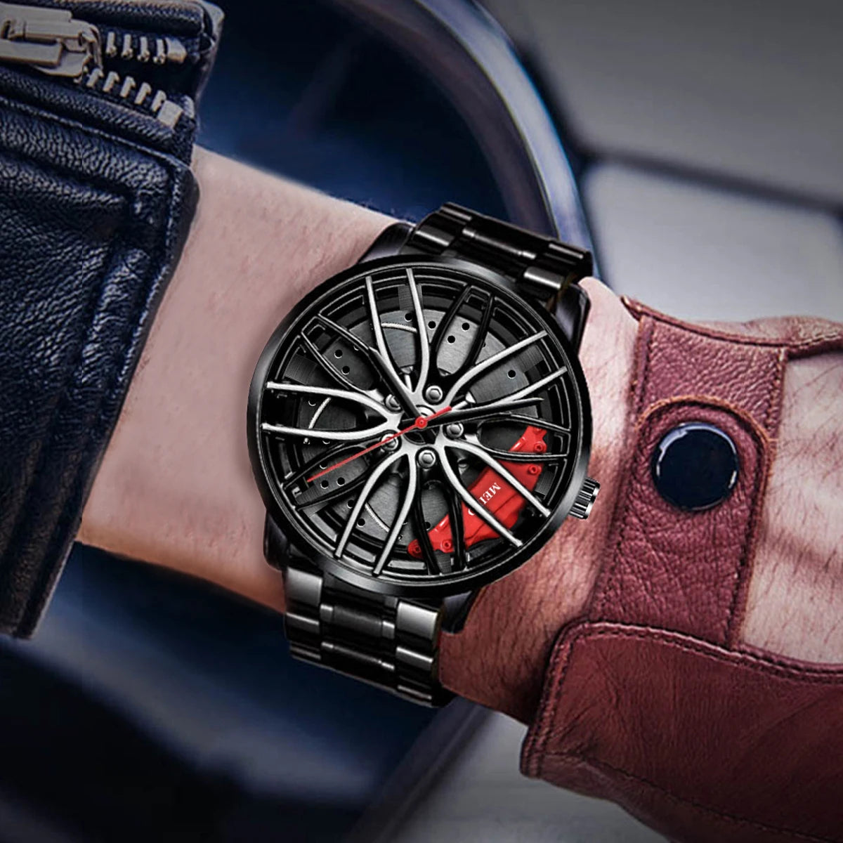 Car wheel watch 